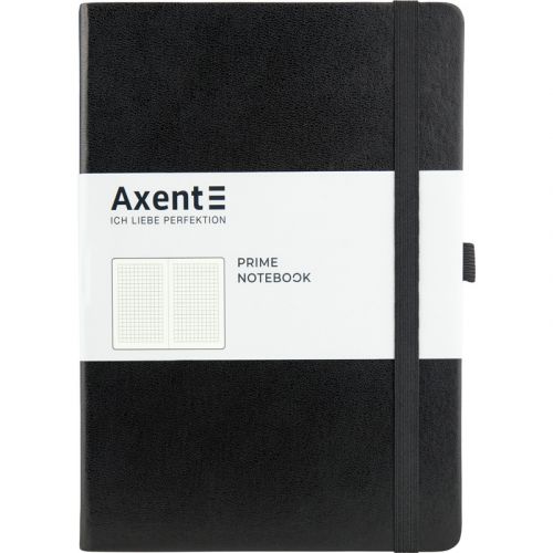 Книга записна Partner Prime, 145*210, 96арк, кліт, чорна  мініатюра фото 1
