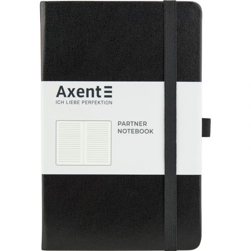 Книга записна Partner, 125*195, 96арк, лін, чорна  мініатюра фото 1
