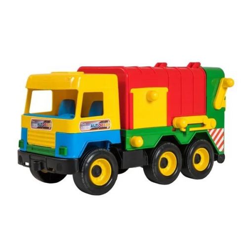 Уцінка.  Сміттєвоз "Middle truck" жовто-червоний  - ПОШКОДЖЕНА  УПАКОВКА  мініатюра фото 1