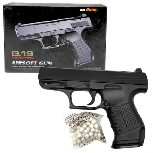 Пістолет з пульками "Galaxy G. 19 Walther P99" мініатюра фото 1 Пістолет з пульками "Galaxy G. 19 Walther P99" мініатюра фото 1
