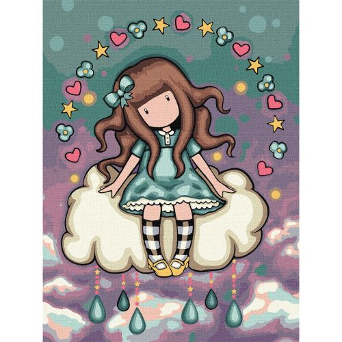 Картина за номерами "Aprilʼs Showers Santoro Gorjuss Collection" 30х40 см  мініатюра фото 1