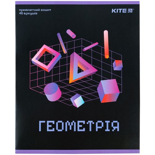 Зошит предметн.  48 арк. , кл. , УФ лак, Neo, геометрія  мініатюра фото 1