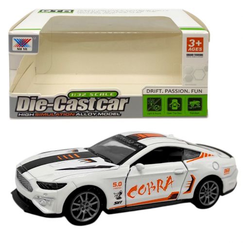 Машинка 1:32 металева MUSTANG COBRA (БІЛИЙ)  мініатюра фото 1