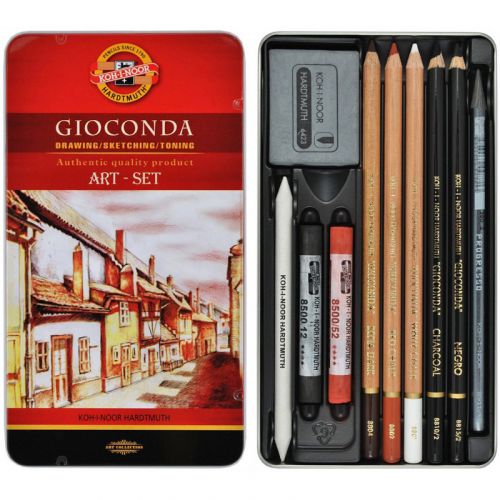 Набір художній GIOCONDA 8890, 10 предметів, мет. уп.  мініатюра фото 1