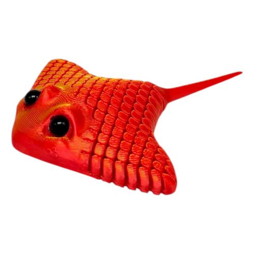 Іграшка рухлива 3D Скат (КОРАЛОВИЙ) 10 см  мініатюра фото 1