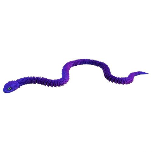 Іграшка рухлива 3D Змія 60см (ФІОЛЕТОВА)  мініатюра фото 1