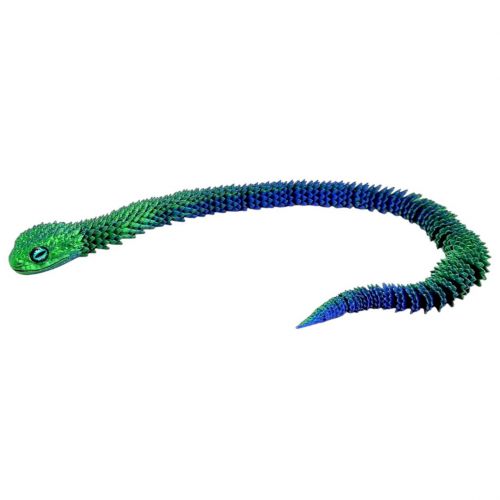 Іграшка рухлива 3D Змія 45мм (ЗЕЛЕНА ГРАДІЄНТ)  мініатюра фото 1