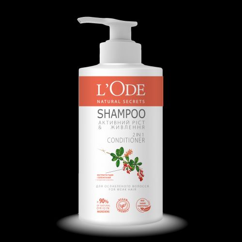 L'Ode Natural Secrets шампунь 900гд/ослабленого волосся  мініатюра фото 1