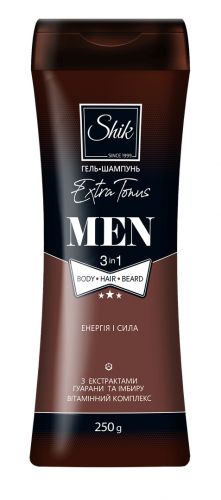Shik Гель-шампунь 250г Men Extra Тonus  мініатюра фото 1