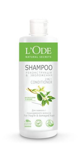 Шампунь "L'Ode Natural secrets" 400г д/ламкого та пошкодженого волосся  мініатюра фото 1
