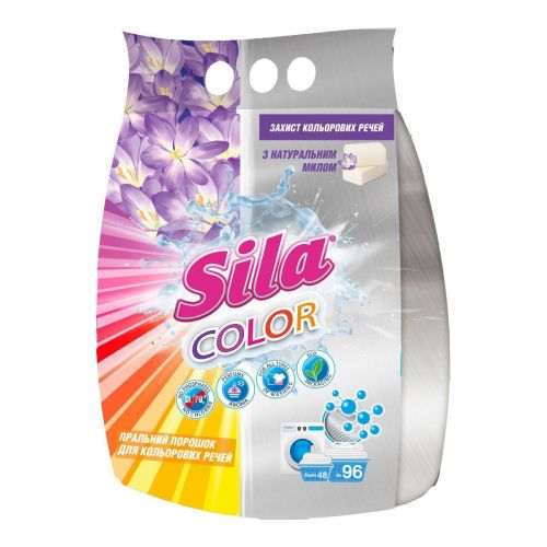 Пральний порошок "Sila" 2,4кг Color мініатюра фото 1 Пральний порошок "Sila" 2,4кг Color мініатюра фото 1
