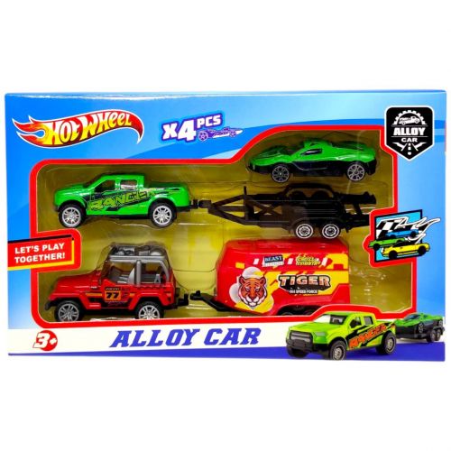 Ігровий набір машинок "Hot Wheel"  (ЧЕРВОНИЙ) трейлер Вид 5  мініатюра фото 1