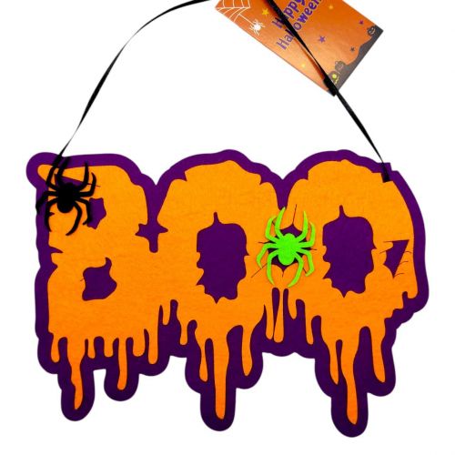 Декор з фетру BOO (ФІОЛЕТОВИЙ+ ПОМАРАНЧЕВИЙ)  мініатюра фото 1