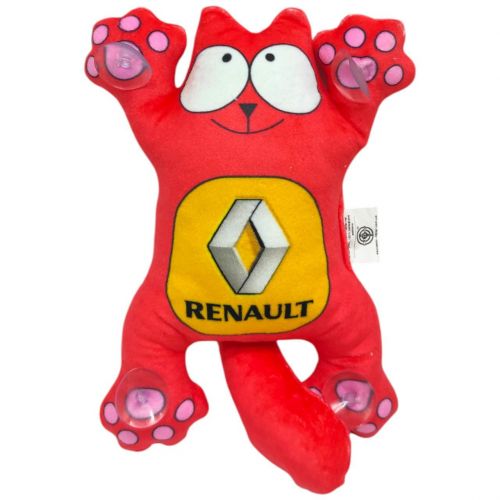 Котик Саймон на присосках 24 см RENAULT (ЧЕРВОНИЙ)  мініатюра фото 1