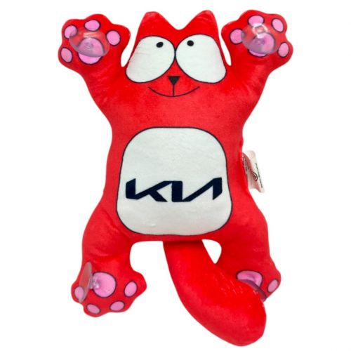 Котик Саймон на присосках 24 см KIA (ЧЕРВОНИЙ)  мініатюра фото 1