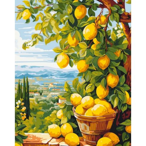 Картина за номерами "Лимонне дерево" 40*50 см  мініатюра фото 1