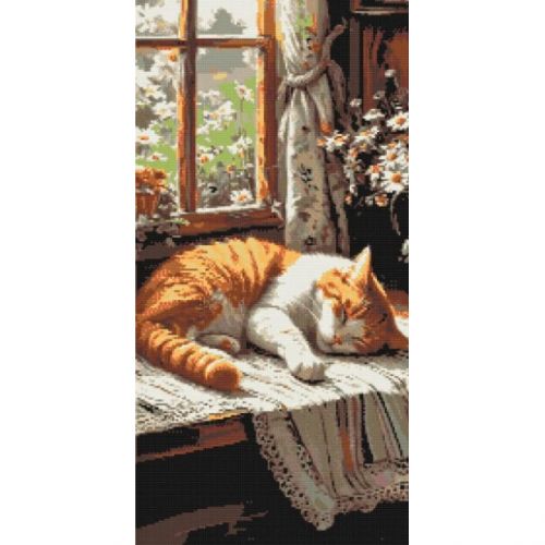 Алмазна мозаїка "Рудик котик" 40х80 см мініатюра фото 1 Алмазна мозаїка "Рудик котик" 40х80 см мініатюра фото 1