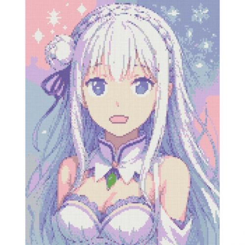 Алмазна мозаїка "Емілія. re-zero" 40х50 см мініатюра фото 1 Алмазна мозаїка "Емілія. re-zero" 40х50 см мініатюра фото 1