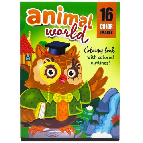 Розфарбовка,210х297 мм, (ANIMAL WORLD)  мініатюра фото 1