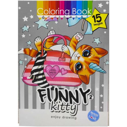 Розфарбовка,210х297 мм, (FUNNY KITTY)  мініатюра фото 1