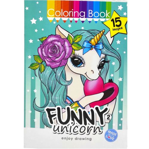 Розфарбовка,210х297 мм, (FUNNY UNICORN 2)  мініатюра фото 1