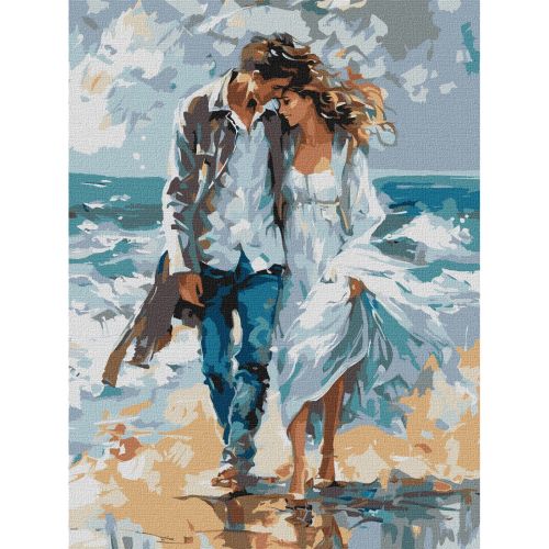Картина по номерах "Пара на узбережжі" 30х40 см  мініатюра фото 1