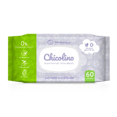 Серветкі вологі для дітей з перших днів життя "Chicolino", 60 шт  мініатюра фото 1