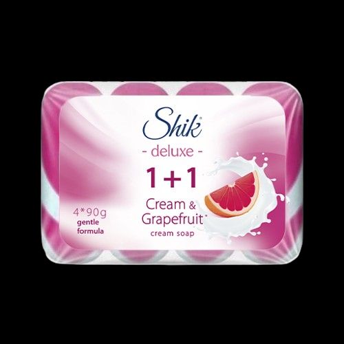 Shik 1+1 Deluxe крем-мило туалетне 4*90г крем/грйпфрут  мініатюра фото 1