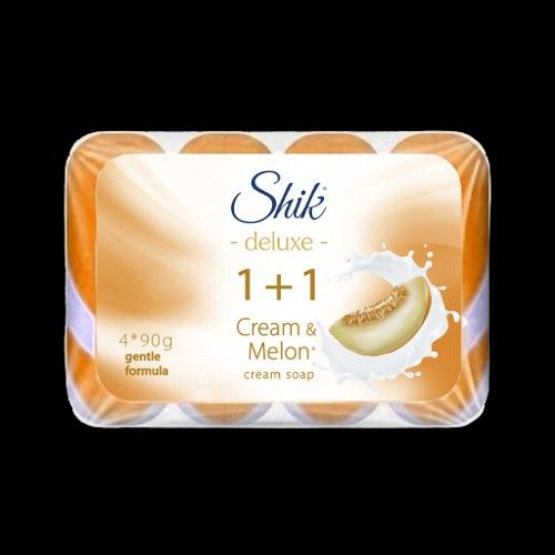 Shik 1+1, Deluxe, крем-мило туалетне (4*90г) крем/диня  мініатюра фото 1