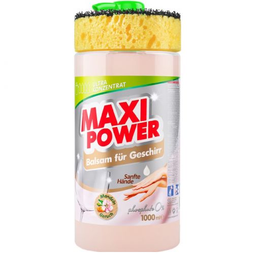 Засіб-бальзам для миття посуду "MAXI POWER, Мигдаль" 1л  мініатюра фото 1