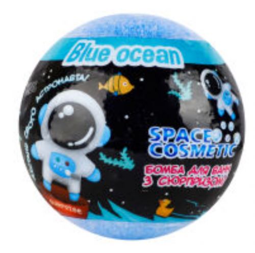 Аква Шайн Space Cosmetic бомба д/ванн з іграшкою 100г Блакитний океан  мініатюра фото 1