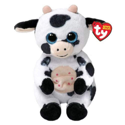Детская игрушка мягкая "BEANIE BELLIES.  Корова HERDLY THE COW" (16 июля)  мініатюра фото 1