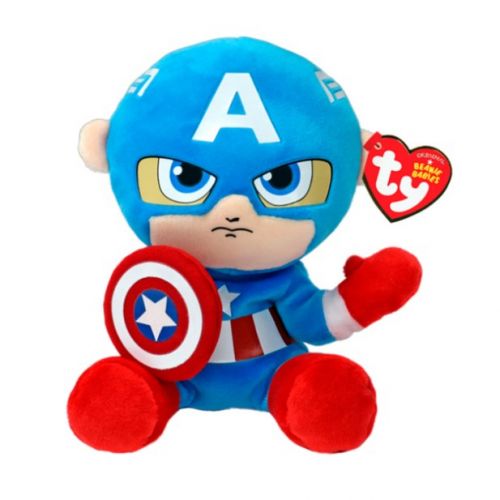 Детская игрушка мягкая "Marvel Капитан Америка" 15 см  мініатюра фото 1