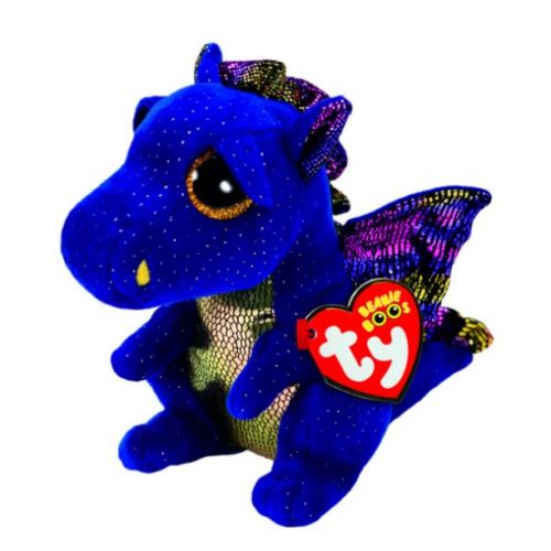 Детская игрушка мягкая "Beanie Booʼs.  Дракон SAFFIRE" 22 см (23 февраля)  мініатюра фото 1