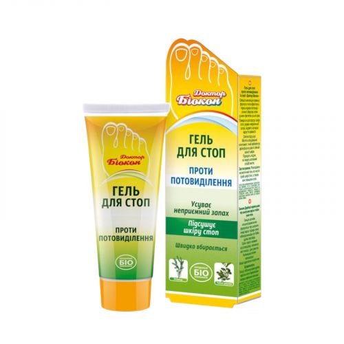 Доктор Біокон гель для стоп проти потовиділення туба 75мл мініатюра фото 1 Доктор Біокон гель для стоп проти потовиділення туба 75мл мініатюра фото 1