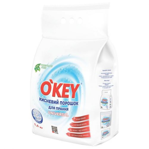 Кислородный порошок "OKEY" 1500 г  мініатюра фото 1 Кислородный порошок "OKEY" 1500 г  мініатюра фото 1