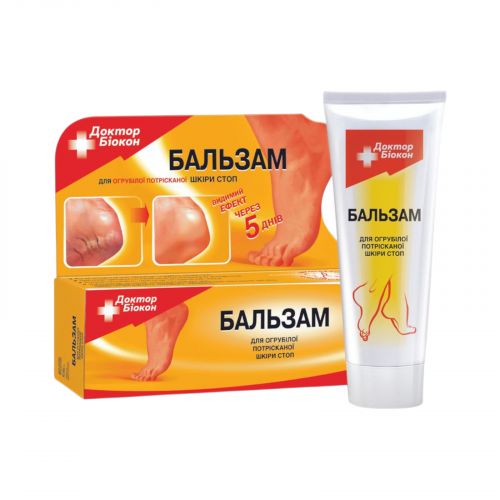 Доктор Біокон Бальзам для огрубівшої, потрісканої шкіри стоп 75г мініатюра фото 1 Доктор Біокон Бальзам для огрубівшої, потрісканої шкіри стоп 75г мініатюра фото 1