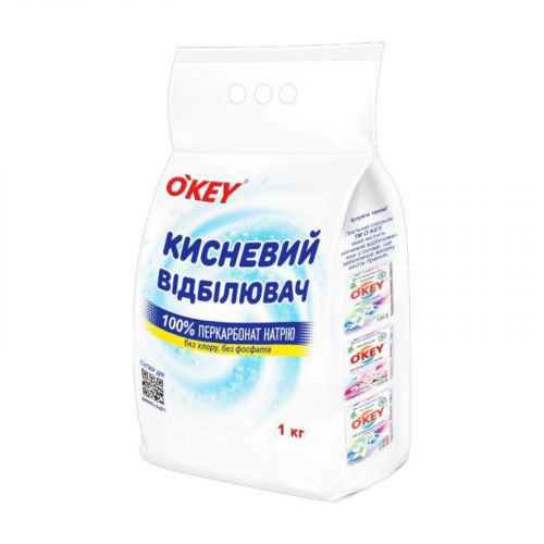 OKEY кислородный отбеливатель 100% 1кг п/э  мініатюра фото 1 OKEY кислородный отбеливатель 100% 1кг п/э  мініатюра фото 1