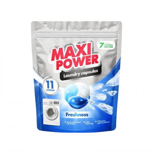 MAXI POWER Капсулы для стирки универсальные Свежесть 11шт  мініатюра фото 1 MAXI POWER Капсулы для стирки универсальные Свежесть 11шт  мініатюра фото 1