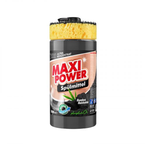 MAXI POWER Засіб для миття посуду Чорне вугілля 1л  мініатюра фото 1 MAXI POWER Засіб для миття посуду Чорне вугілля 1л  мініатюра фото 1