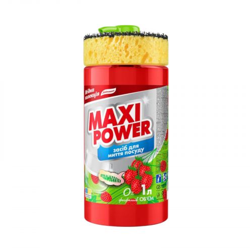 MAXI POWER Засіб д/миття посуду 1л Суниця  мініатюра фото 1 MAXI POWER Засіб д/миття посуду 1л Суниця  мініатюра фото 1