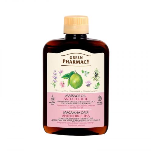 Green Pharmacy олія масажна 200мл антицелюлітна мініатюра фото 1 Green Pharmacy олія масажна 200мл антицелюлітна мініатюра фото 1
