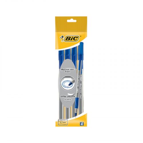 BIC Ручка Round Stic Exact Синя 4уп. мініатюра фото 1 BIC Ручка Round Stic Exact Синя 4уп. мініатюра фото 1