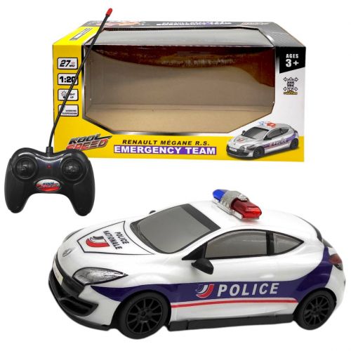 Машинка на радіокеруванні "RENAULT Megane R. S.  Поліція" на батарейках 1:20 (29,8x15,5x14 см)  мініатюра фото 1