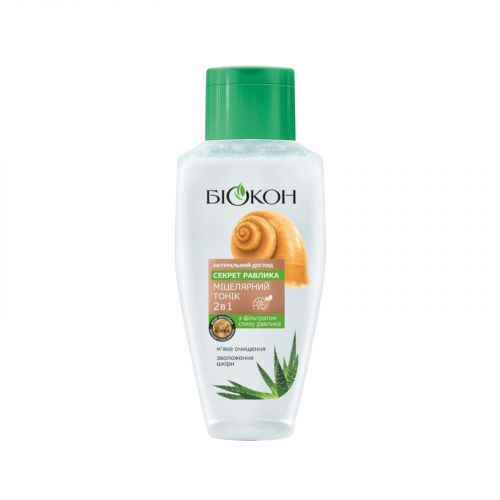 Натуральний догляд міцелярний тонік 2в1 Секрет равлика 215мл  мініатюра фото 1