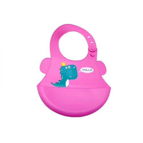 Слинявчик силіконовий "Діно", МАЛИНОВИЙ  мініатюра фото 1 Слинявчик силіконовий "Діно", МАЛИНОВИЙ  мініатюра фото 1