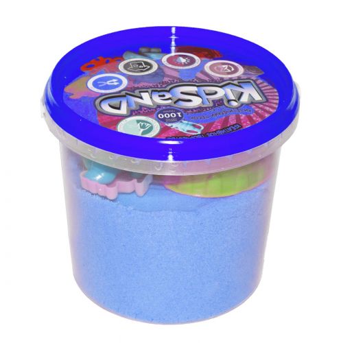 Уцінка.  Кінетичний пісок "KidSand", блакитний, 1000 г Пошкоджене  мініатюра фото 1