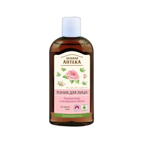 Green Pharmacy тоник д/лица.  200мл розовая вода/миндальное масло д/зрелой кж.  мініатюра фото 1