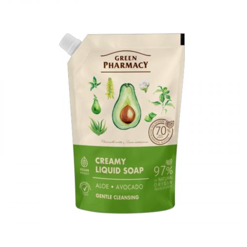 Green Pharmacy жидкое мыло 460мл дой-пак алоэ и авокадо  мініатюра фото 1 Green Pharmacy жидкое мыло 460мл дой-пак алоэ и авокадо  мініатюра фото 1