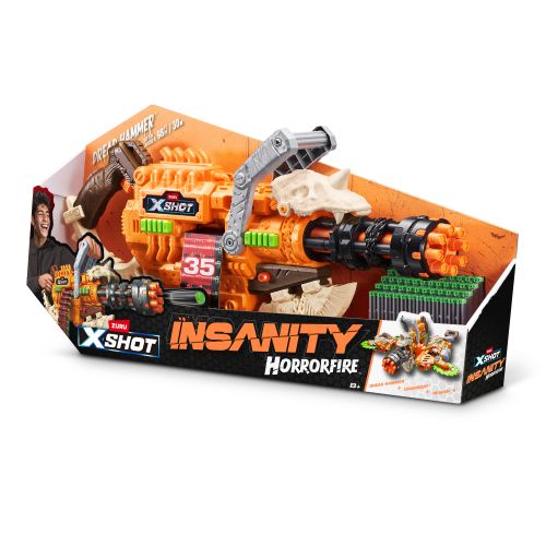 X-Shot Швидкострільний бластер Insanity Horrorfire Dread Hammer (48 патронів)  мініатюра фото 1